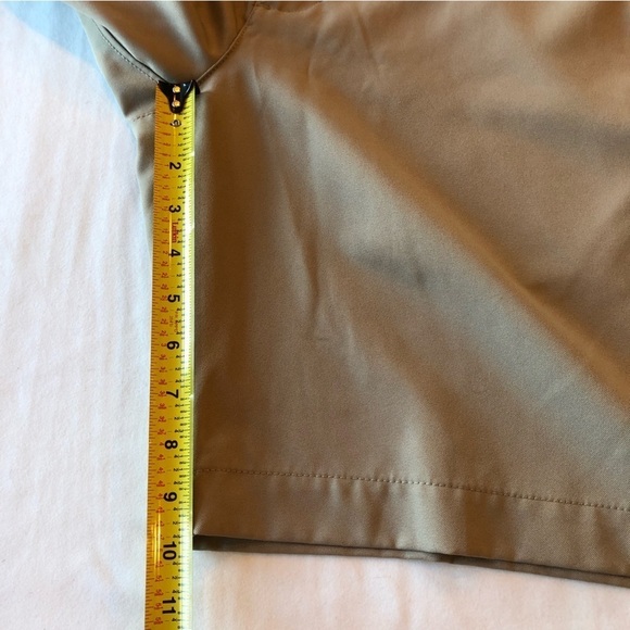 Pga Flat Front Taupe Golf Long Shorts Size 34 - Picture 8 of 9